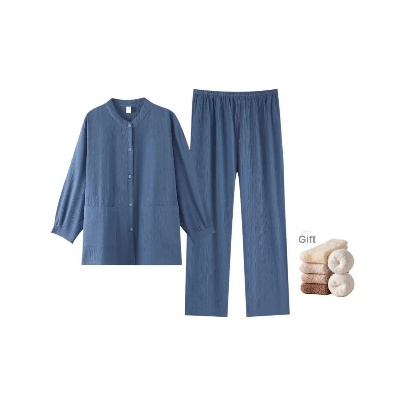 ZumashL Luxury Designer Series Pajama Set Women's Dusty Blue