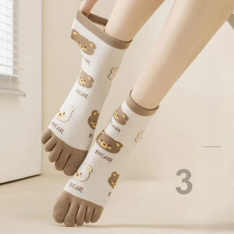 BEAR UNION Mid Calf Socks Women's Combo Set-1