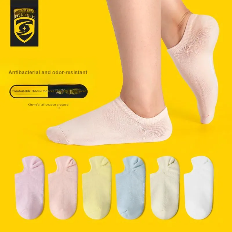 INVISIBLE Ankle Socks Women's 6 Pack-1