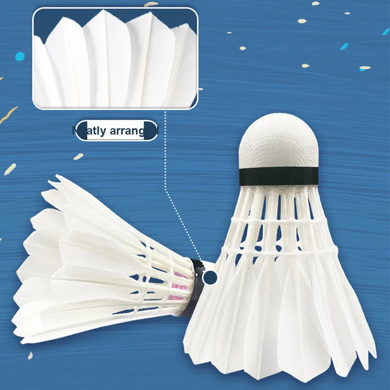 KUMPOO Galaxy IV Duck Feather Shuttlecock 6 Pack Duck Feather Everyday Shuttlecocks-4