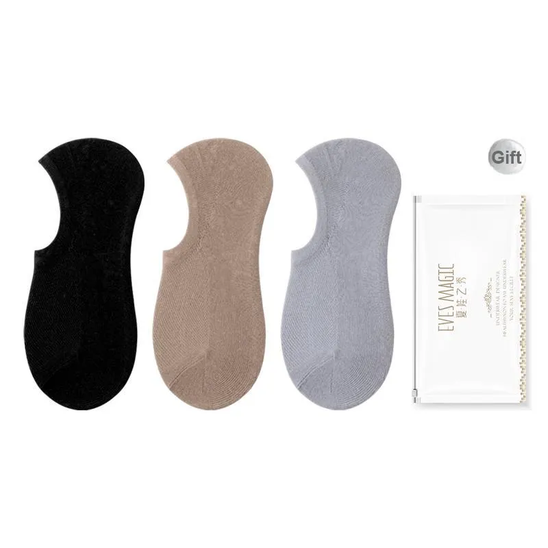 XIA.WA.ZHI.XIU No Show Socks Men's Shopping Bag 3 Pack-14