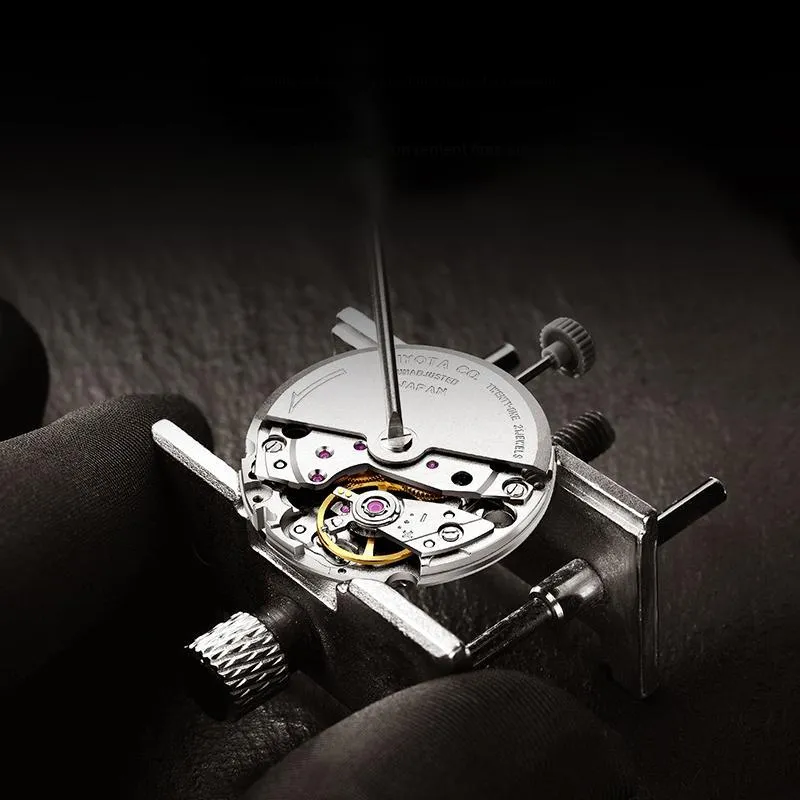 RARONE Master Collection Elegance Mechanical Movement Genuine Leather Strap Watch Men's Watches White Dial-11