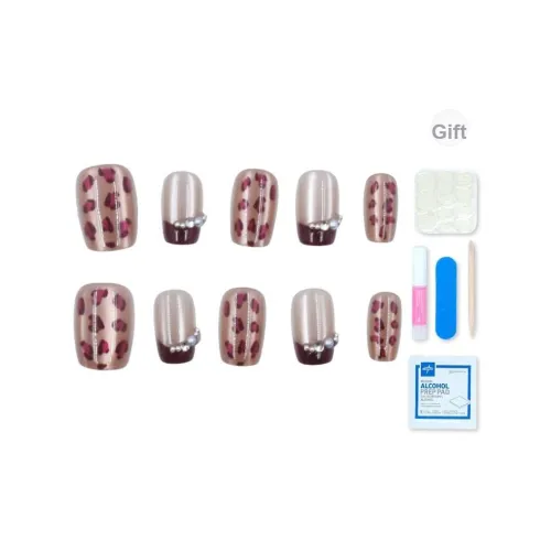 MAXFINE Леопард Starlight False Nail Короткий Квадрат 14mm 10 шт Набор