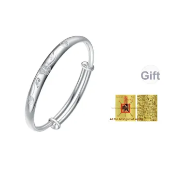 Bear Silversmith 999 Fine Silver Sterling Silver Bangle Women's