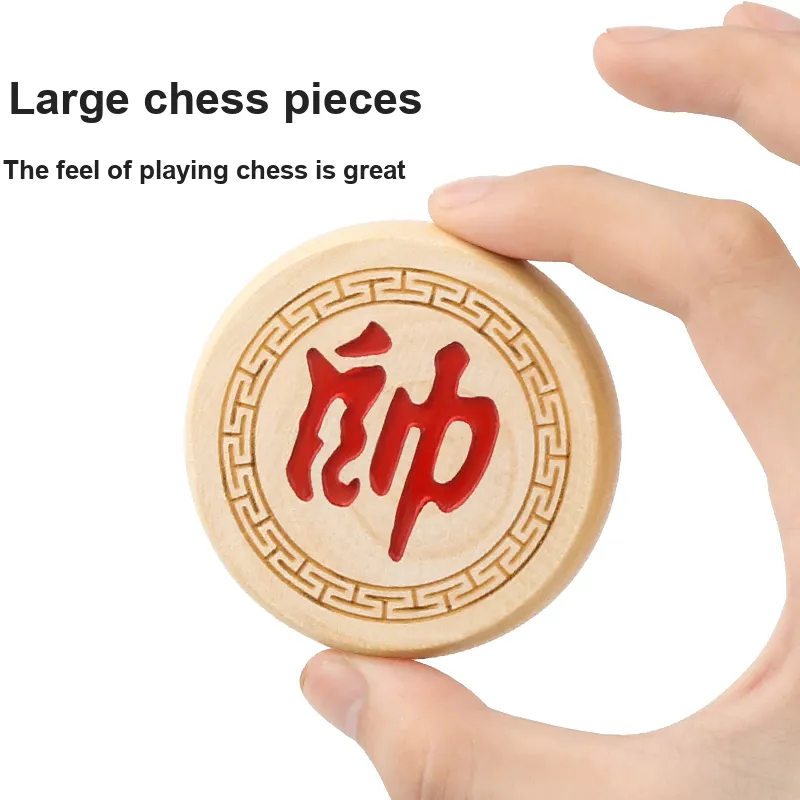 Miao Ji Solid Wood Chinese Chess Size 70 Birch Brogues Board Games-1