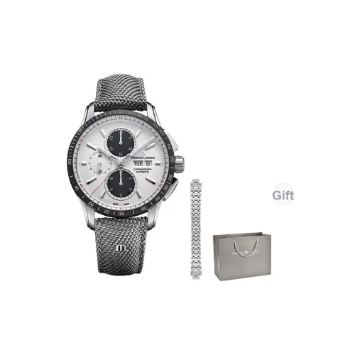 MAURICE LACROIX Автоматический Механический Часы Мужские 43 мм Белый Циферблат Корпус из Нержавеющей Стали