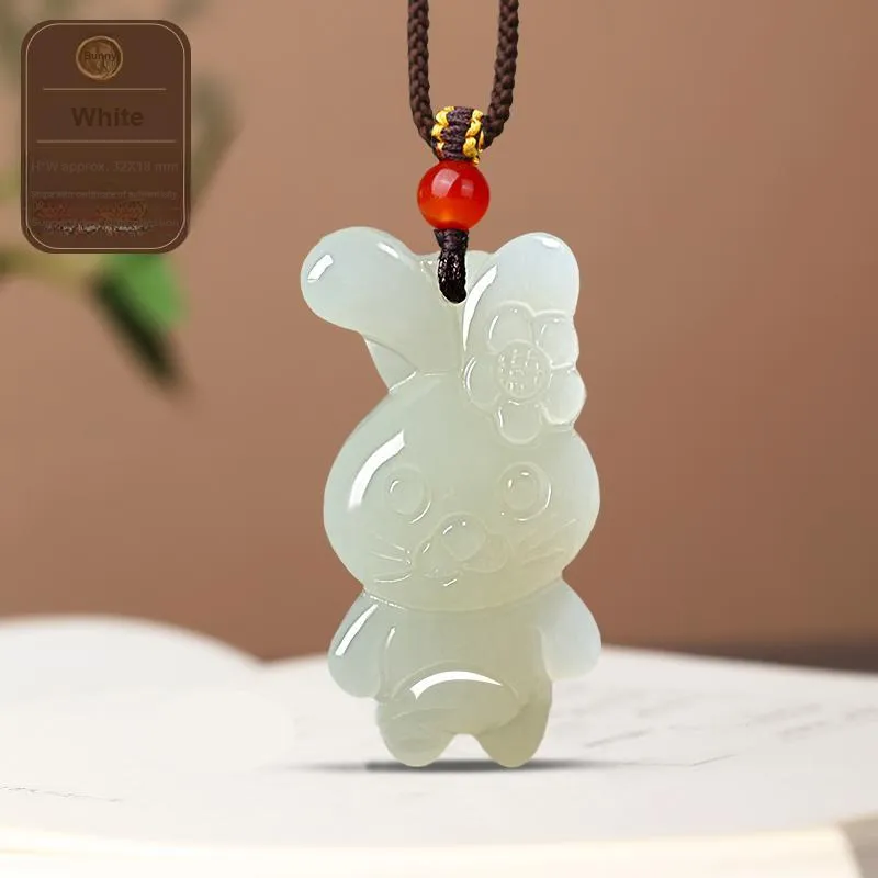 KUNYUYAO Hetian Jade Pendants White Jade Unisex-16