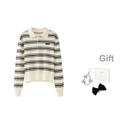 Fstudio Бежевый Полосы Женские Рубашки