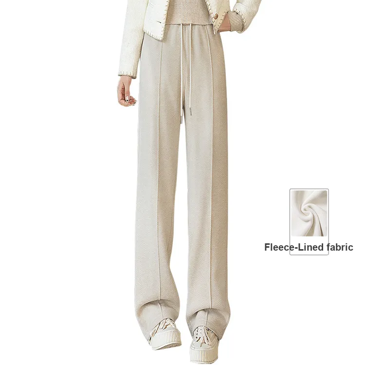 Cypress House Casual Pants Women's Beige Coffee Herringbone-1