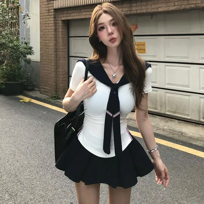 OURUOKE Two Piece Skirt Sets Women's-3