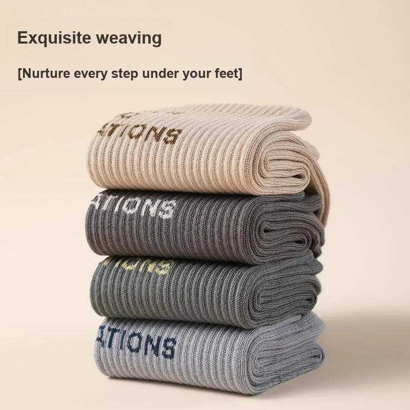 PLANDOO Mid Calf Socks Unisex 5 Pack-5