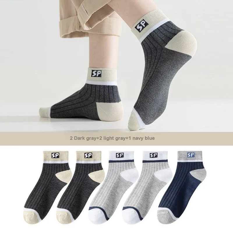 Lan Miao Ankle Socks Men's 5 Pack-7