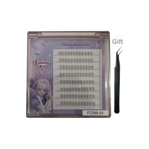 FAICCIA Ponyta Клей Бесплатно 8 рядов Маленький Пламя Искусственные ресницы Один кластер