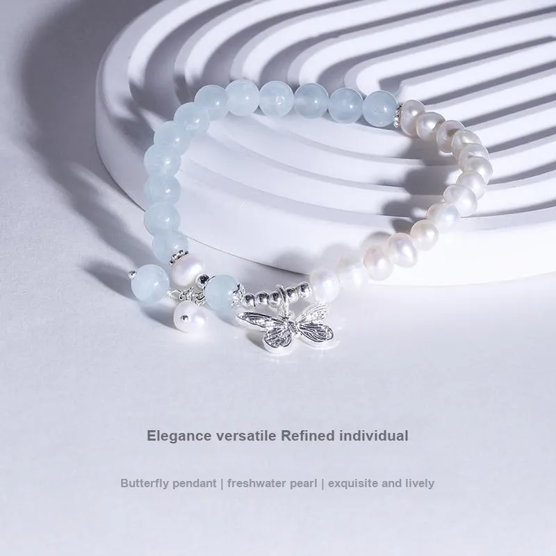 IDOKAWA Freshwater Pearl Bracelets Women's Blue-3