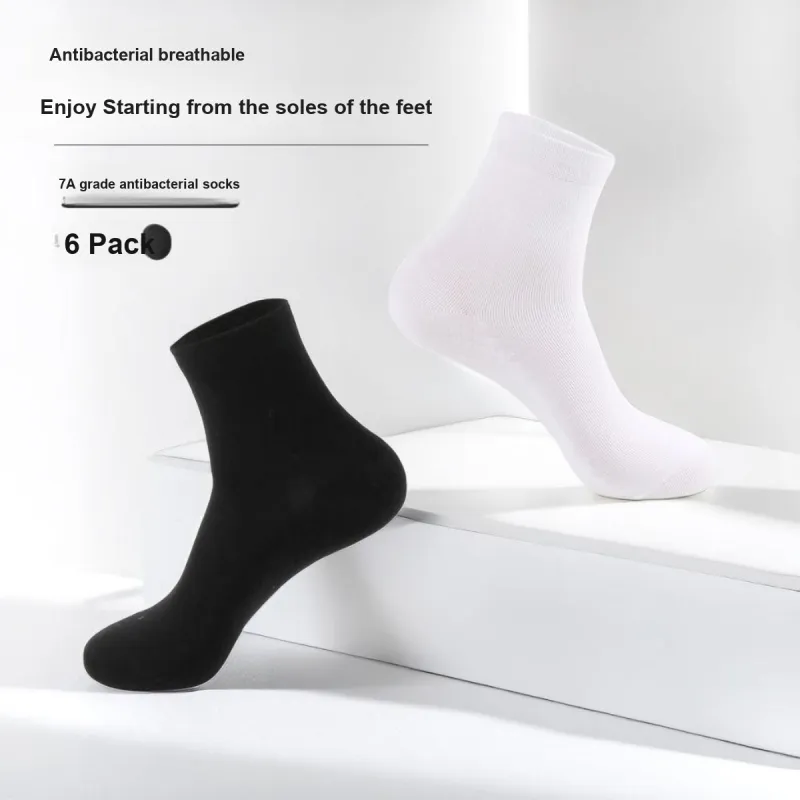ROBINHOOD Mid Calf Socks Men's Gift Box Of 6 Doubles Mixed Color-1
