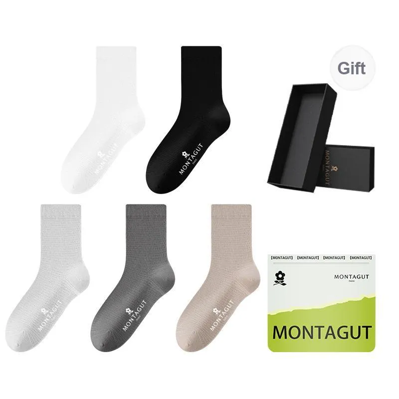 Montagut Mid Calf Socks Men's Gift Box Combination-54