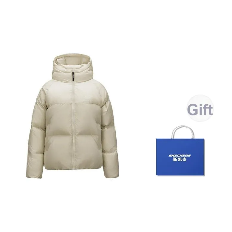 Skechers Пуховик Женский Светло-Коричневый