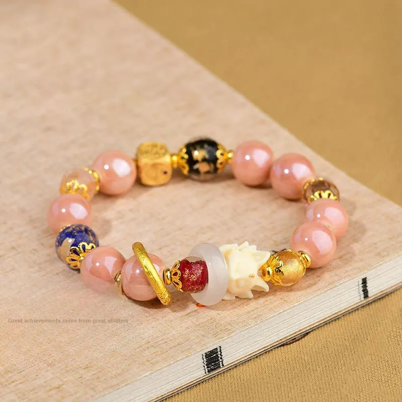 Red All Year Round Colored Glaze Bracelets Unisex-4