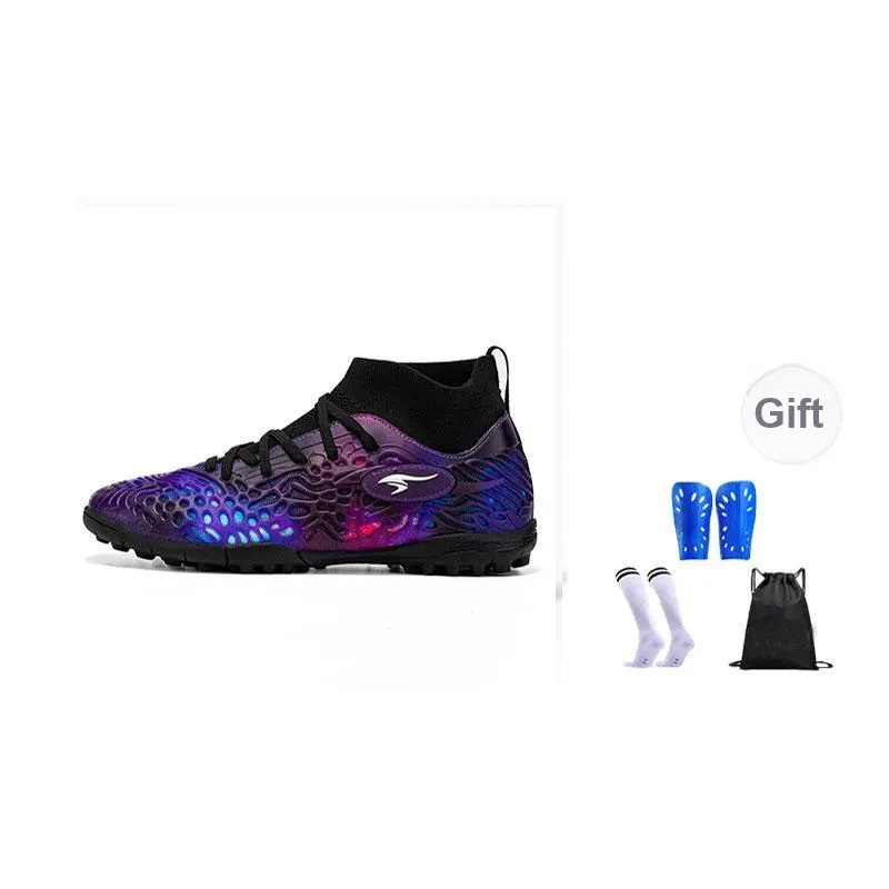 SUNAIS MG Rubber Short Studs TF Rubber Broken Studs Artificial Ground, Natural Ground Breathable Soccer Shoes Unisex-27