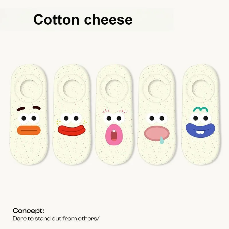 COTTON CHEESE No Show Socks Unisex 5 Pack-1