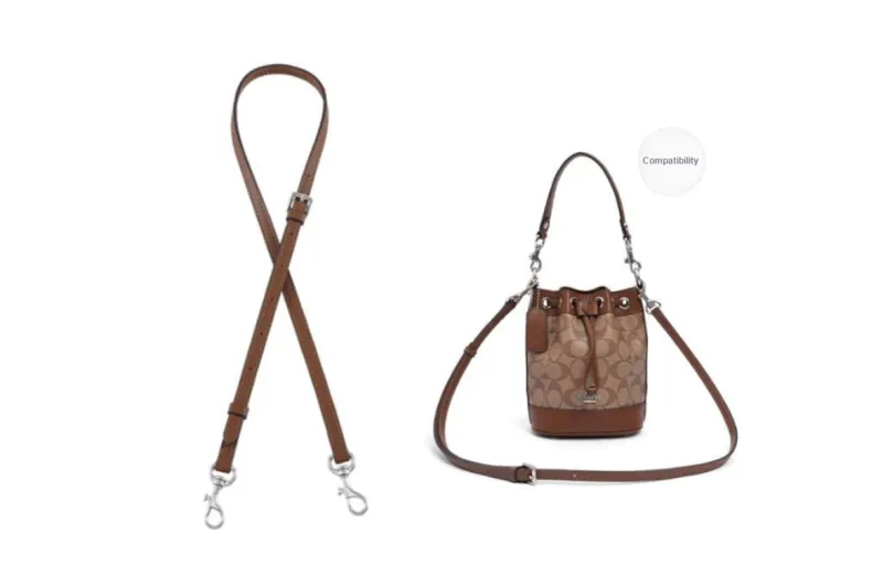 Lan Bao Fan Artificial Leather, Microfiber Bag Accessory, Modified Bag Strap Unisex Ecru-48