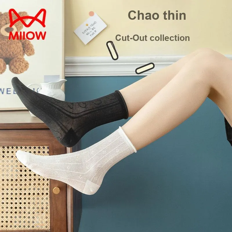 MIIOW Mid Calf Socks Women's 3 Pack-5