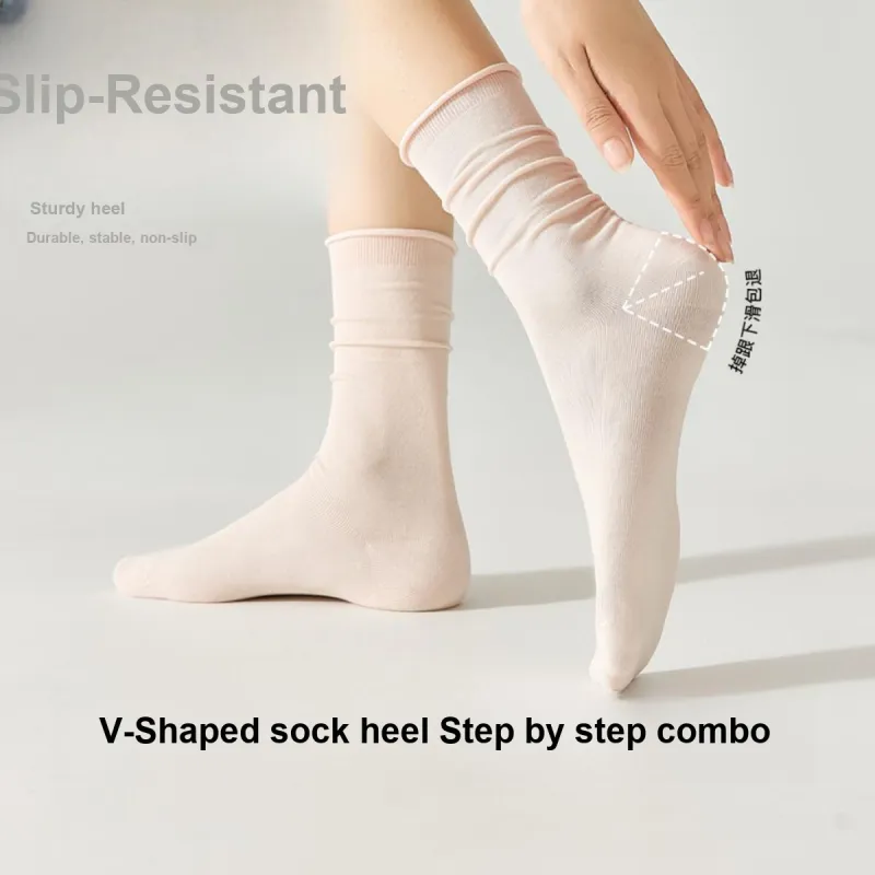Temooues Mid Calf Socks Women's Combo Set-1