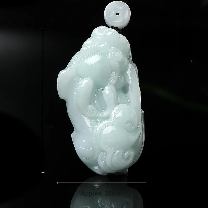 With The Heart Of The Jade Glutinous Jade Necklaces Unisex-2