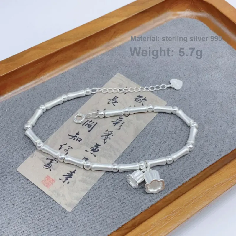 AITAO 990 Sterling Silver Pure Silver Bracelets Women's-3