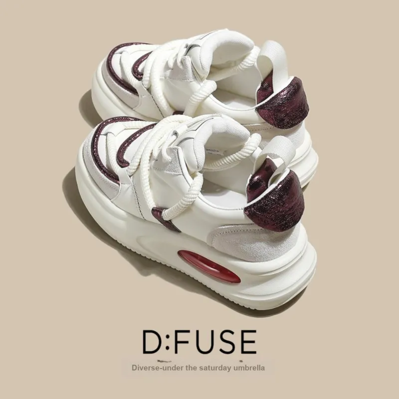 D FUSE SCANDINAVIA Puffy Shoes Anti Slip And Wear Resistant Lightweight Low Top Skateboard Shoes Women's-1