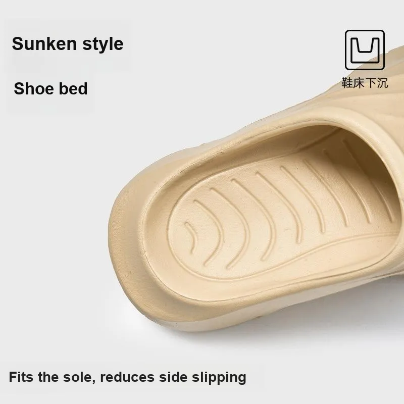 Yu Pu Summer Platform Squashy And Bouncy Feeling Eva Cool Slippers Indoor Slip Resistant Bathroom Bathing, Slippers-5