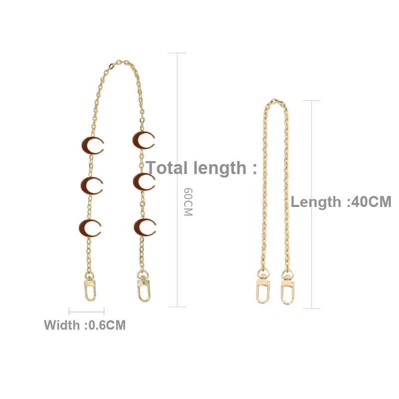 Metal Bag Shoulder Strap Women's Gold-30