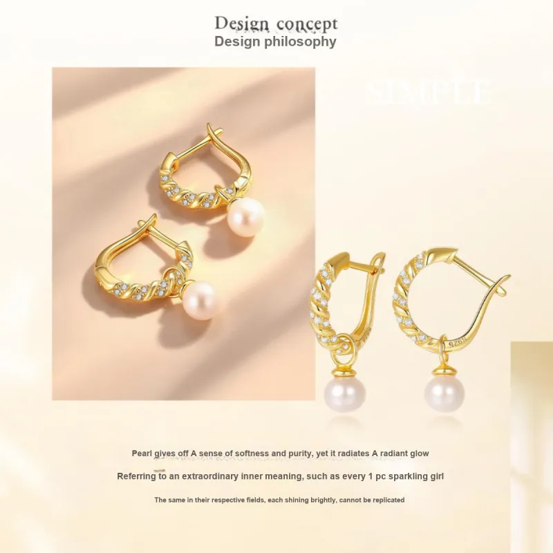 LAOMIAO Freshwater Pearl Earrings Women's-2