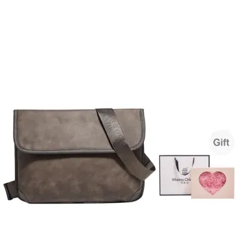 Marino Orlandi Synthetic Leather Shoulder Bag Crossbody Messenger Bag Medium Size Unisex Black/Coffee