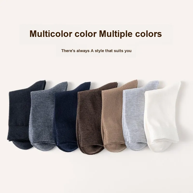 FAIRWHALE Mid Calf Socks Men's 5 Pack-4