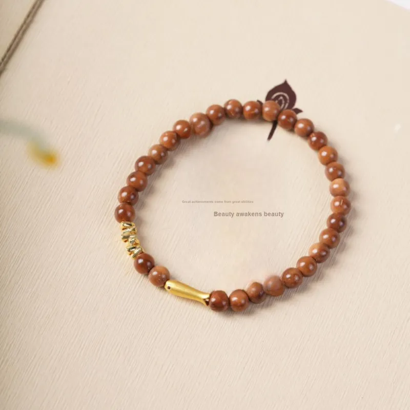 FANGYUANXIAOFU Kuka Premium High Throw Single Wrap Round Bead Bodhi Seed Bracelet Unisex-1