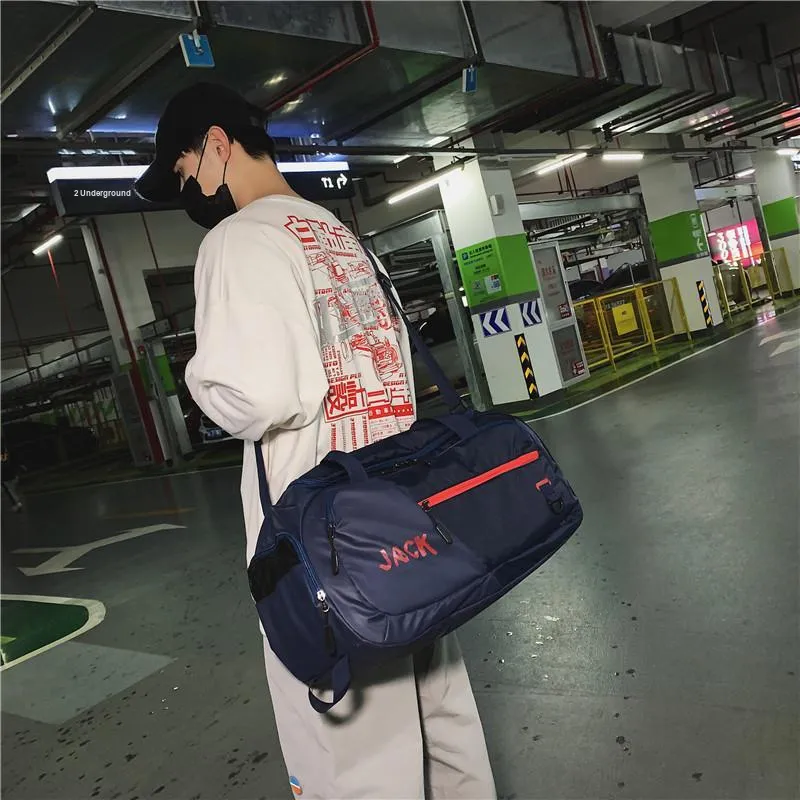 PULUWIRR Oxford Gym Bag Medium Size Unisex White, Black-17