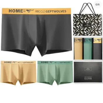 SEPTWOLVES Underpants Men's 3 Pack Gift Box Set+Shopping Bag