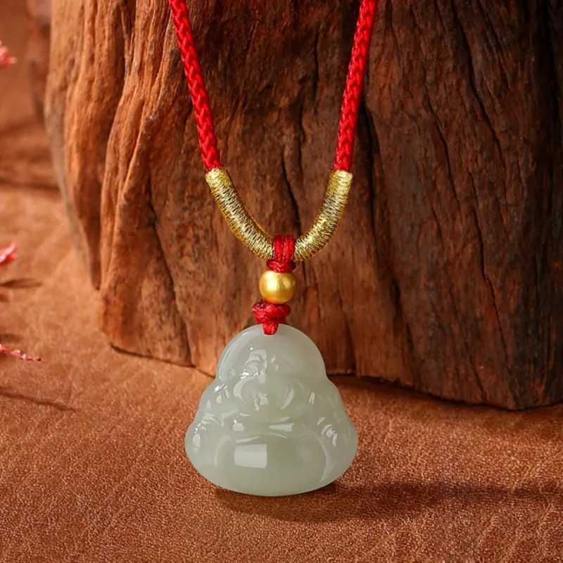 CHOW TAI KING Hetian Jade Necklaces White Jade/Pale Greenish White Jade Unisex-1