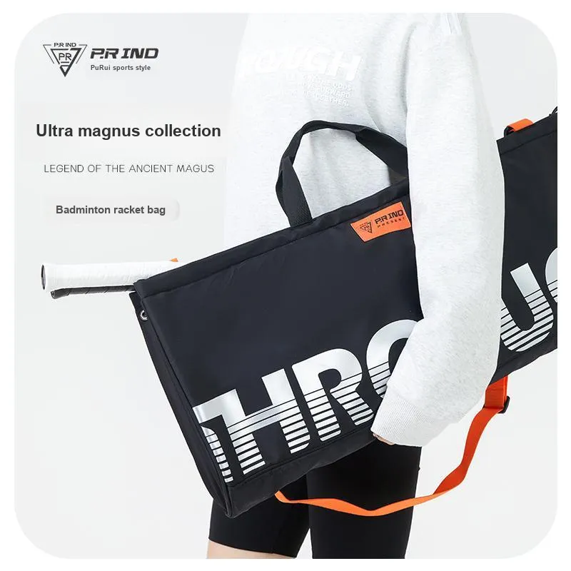 P.R IND Badminton Racket Bags 5 6 Pcs Multipurpose Strap Agate Black Unisex-4