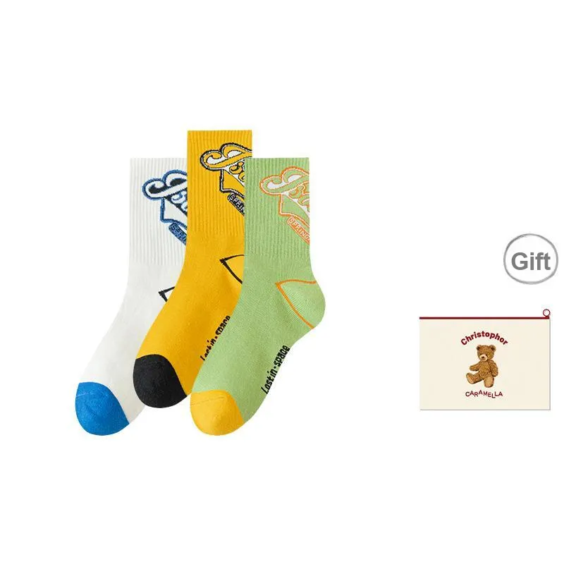 Caramella Mid-Calf Socks Men's Shopping Bag Combo Set-15