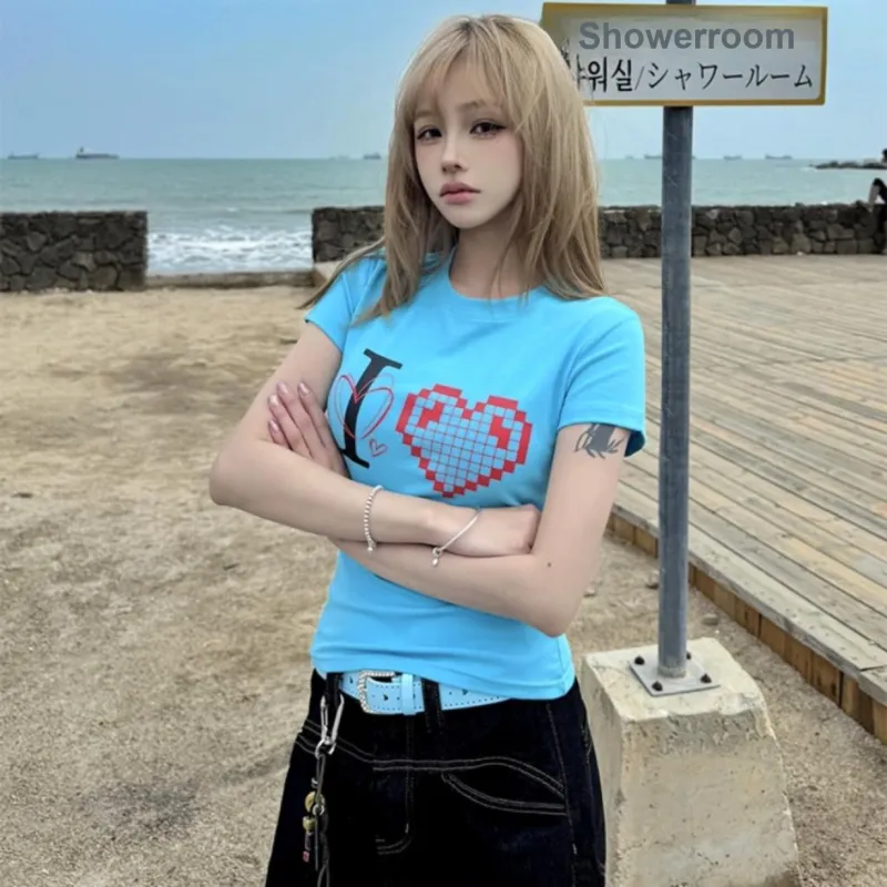 KYKW T Shirts Women's Blue-3