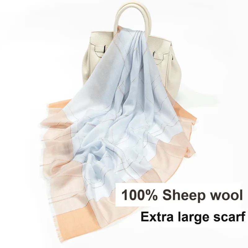 Shanghai Story 100% Sheep Wool Knit Scarves Women's Multiple Colors-15