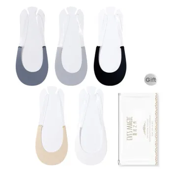 XIA.WA.ZHI.XIU No Show Socks Women's Shopping Bag 5 Pack