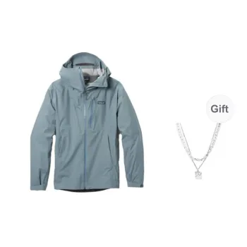 Patagonia Hiking Series Windbreaker Jackets Unisex Plume Gray+Comes With Necklace