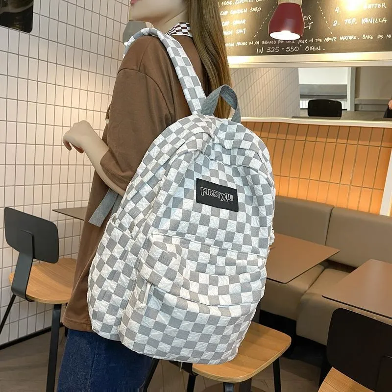 KAMLUI Nylon Backpack Unisex Blue/White/Green/Black-19