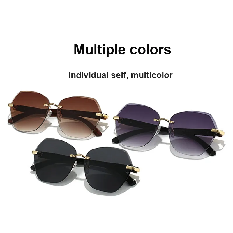 PRETTYALLUSION Alloy Irregular Shape Sunglasses Unisex-3