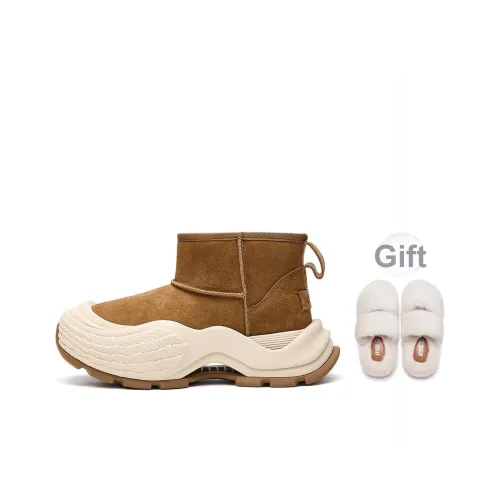 OGR Snowfall Снег Уокер High OG Коричневый Теплоизоляционный Устойчивый к истиранию Увеличение высоты Снеговые ботинки Женские Коричневый