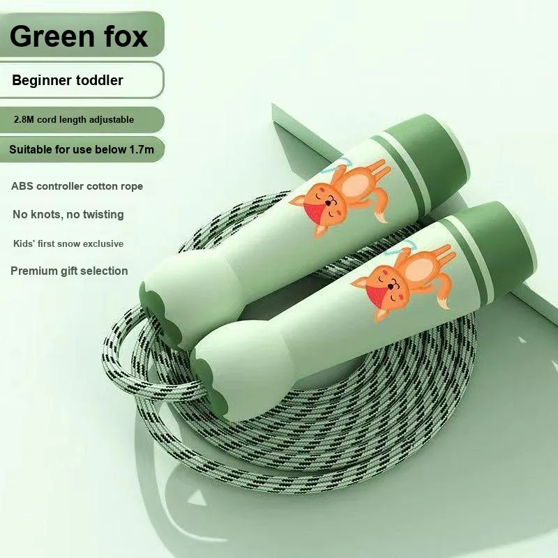 Kaikang Student Supply Non Countable Jump Ropes Kindergarten Kids' ABS Controller, Cotton Cord-1