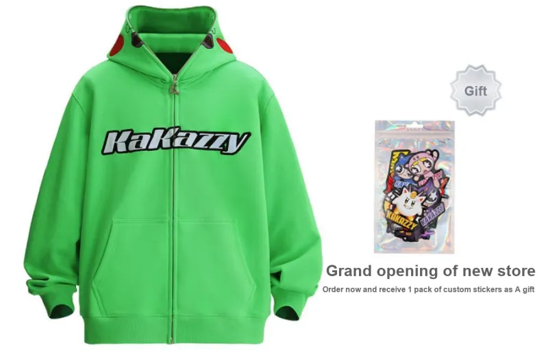 KAKAZZY Sweatshirt Unisex Neon Green-3